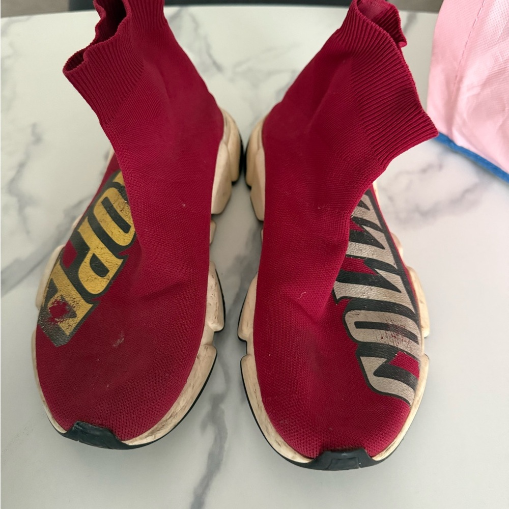 Balenciaga Kids Red Sock Sneakers